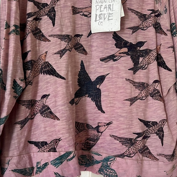 Magnolia Pearl bird long sleeve top one size - Picture 3 of 5